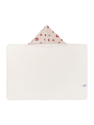 Sterntaler® Kapuzenbadetuch "Bauernhof" in Weiß/ Beige