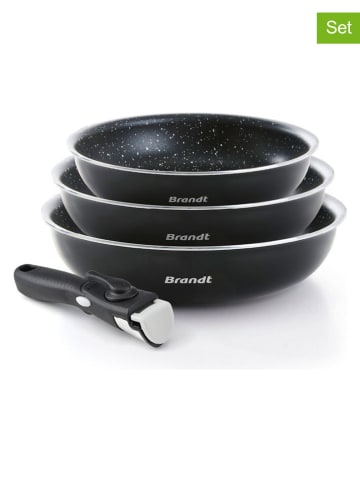 Brandt 4tlg. Set: Bratpfannen in Schwarz