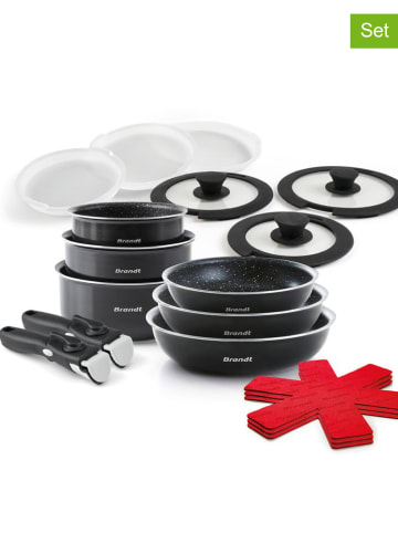 Brandt 17-delige kookgereiset zwart