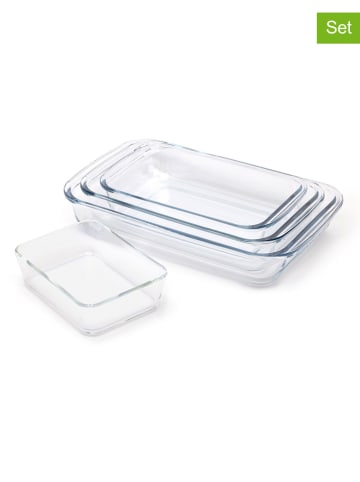 Brandt 4er-Set: Auflaufformen in Transparent