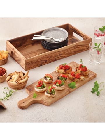 Brandt Serviertablett in Hellbraun - (B)38 x (H)6,5 x (T)23 cm