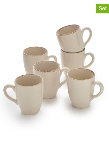 Brandt Kubki (6 szt.) w kolorze beżowym - wys. 12 x Ø 8,5 cm