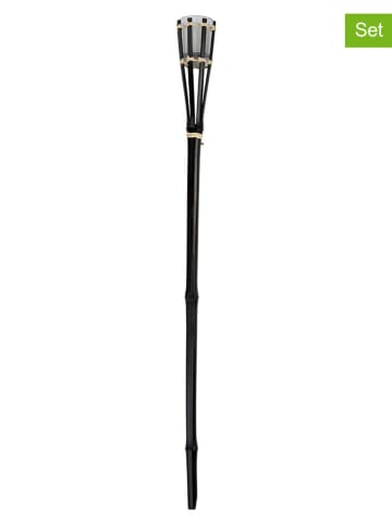 Arti Casa 2-delige set: citronella kaarsfakkels zwart - 2x 215 g