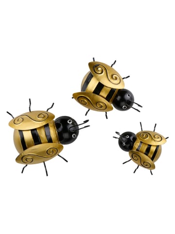 Arti Casa 3er-Set: Wanddekorationen ''Bee'' in Gold