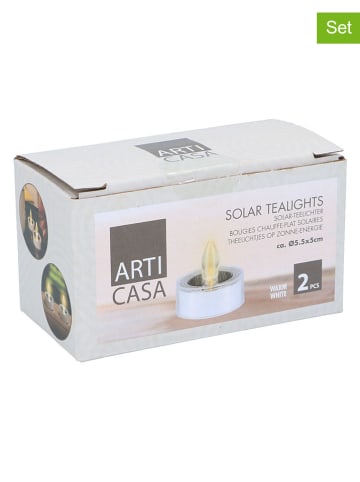 Arti Casa Solarne podgrzewacze LED (4 szt.) w kolorze białym - Ø 5 cm