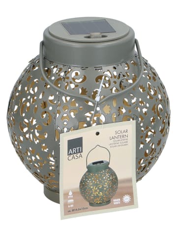 Arti Casa Solarny lampion LED w kolorze szarym - wys. 15 x Ø 14,5 cm