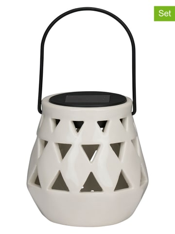 Arti Casa Solarne lampiony LED (2 szt.) w kolorze białym - wys. 11 x Ø 10 cm