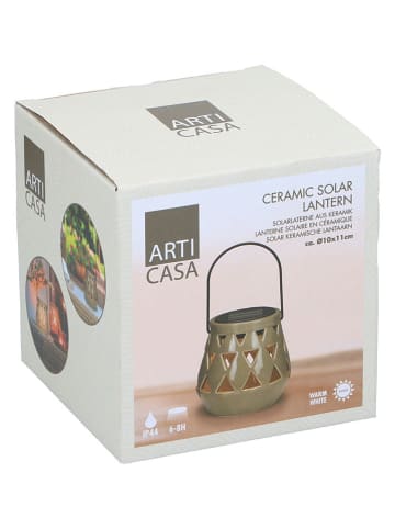 Arti Casa Ledsolarlantaarn lichtbruin - (H)11 x Ø 10 cm