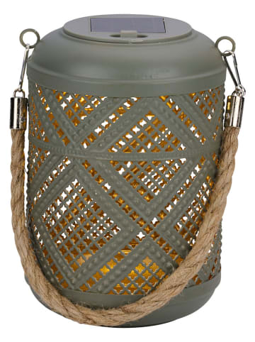 Arti Casa LED-Solarlaterne in Grau - (H)15,5 x Ø 11 cm
