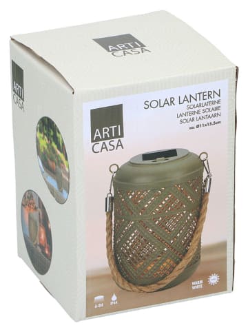 Arti Casa Solarny lampion LED w kolorze szarym - wys. 15,5 x Ø 11 cm