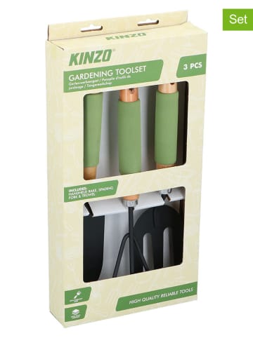 KINZO 3-częściowy zestaw ogrodowy w kolorze zielonym