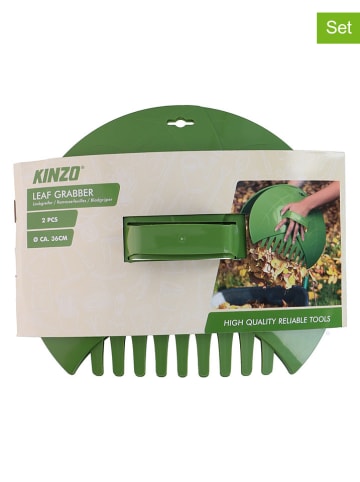 KINZO Grabie (2 szt.) w kolorze zielonym do liści - Ø 36 cm
