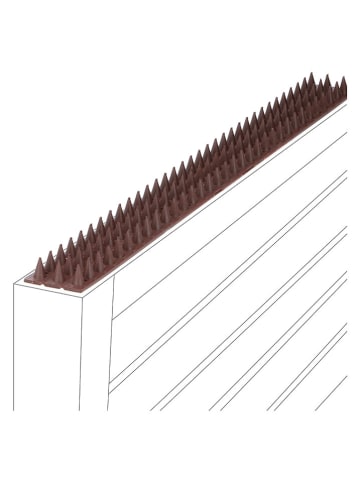 KINZO Listwy zabezpieczające (20 szt.) w kolorze brązowym - dł. 50 cm