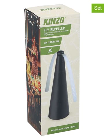 KINZO 2er-Set: Fliegenvertreiber in Schwarz - (L)39 x (B)25 cm