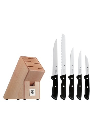 WMF 6tlg. Messer-Set "Classic Line" in Schwarz/ Braun