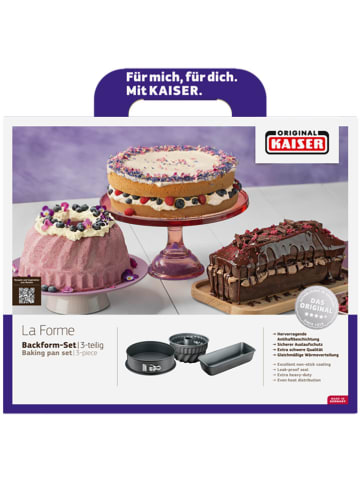 Kaiser 3er-Set: Backformen "La Forme" in Anthrazit