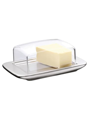 WMF Butterdose ''Loft'' in Silber - (B)16,8 x (H)6,8 x (T)11,5 cm
