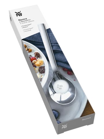 WMF 2er-Set: Edelstahl-Müslilöffel ''Nuova 233'' - (L)16,5 cm