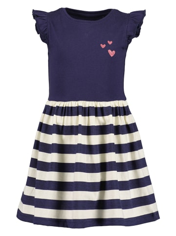 Blue Seven Kleid in Dunkelblau/ Weiß