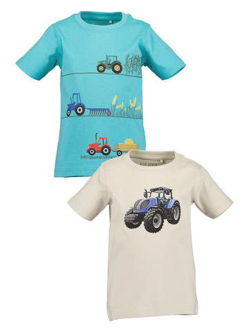 Blue Seven 2er Set: Shirts in Hellblau/ Creme