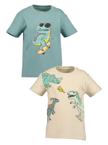 Blue Seven 2er Set: Shirts in Hellblau/ Beige