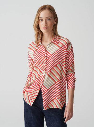 OPUS Blouse beige/rood