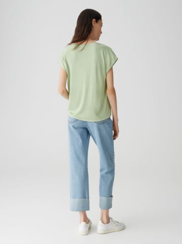 OPUS Shirt "Samelie" in Hellgrün/ Creme