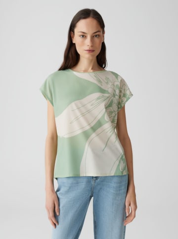 OPUS Shirt "Samelie" lichtgroen/crème