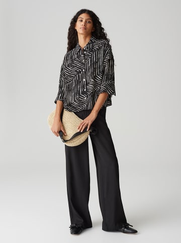OPUS Bluse in Schwarz/ Weiß