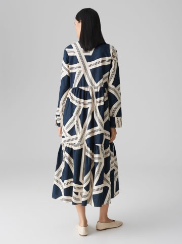 OPUS Kleid "Werano" in Dunkelblau/ Weiß