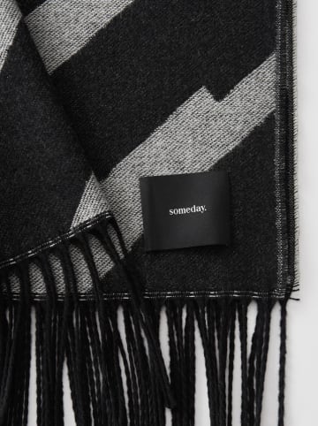 Someday Sjaal "Blenie" zwart/grijs