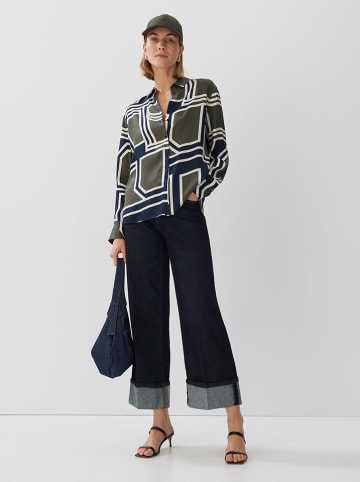 Someday Blouse "Zirvea" kaki/wit