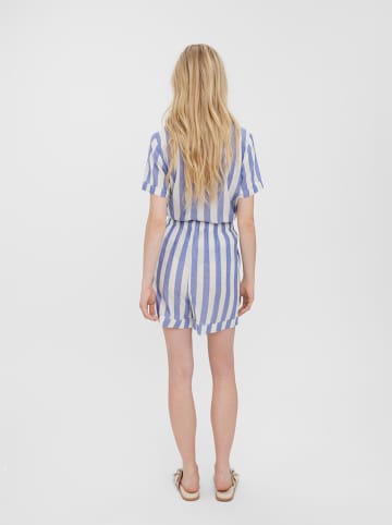 Vero Moda Szorty "Jena" w kolorze niebiesko-białym