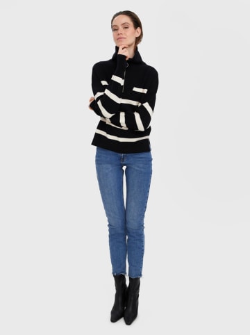Vero Moda Pullover "Saba" in Schwarz/ Creme