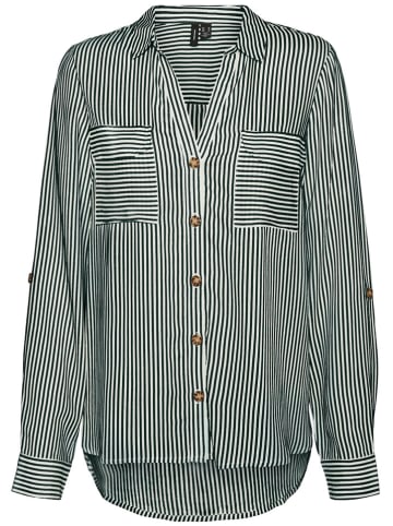 Vero Moda Hemd in Weiß/ Schwarz