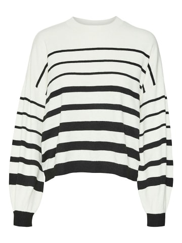 Vero Moda Pullover in Creme/ Schwarz