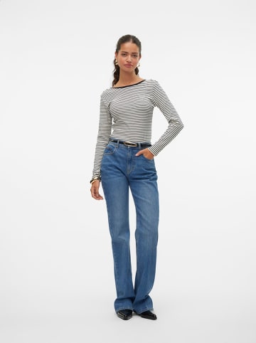 Vero Moda Longsleeve in Weiß/ Schwarz