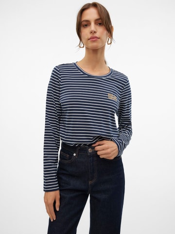 Vero Moda Koszulka w kolorze granatowo-białym