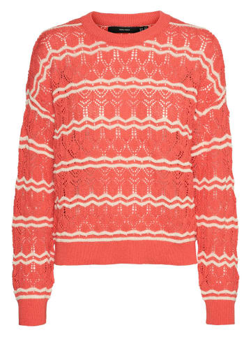 Vero Moda Sweter w kolorze czerwono-kremowym