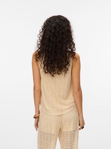 Vero Moda Top w kolorze beżowym