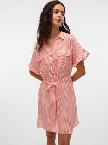 Vero Moda Blousejurk rood/wit