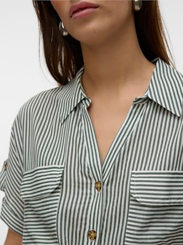 Vero Moda Sukienka w kolorze antracytowo-białym