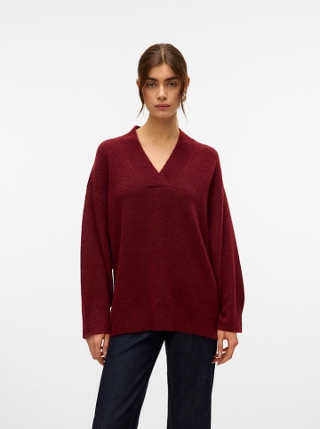 Vero Moda Sweter w kolorze bordowym
