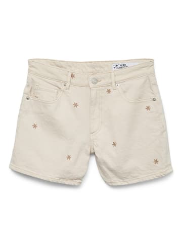 Vero Moda Szorty dżinsowe w kolorze beżowym