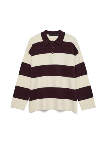 Vero Moda Pullover in Creme/ Braun