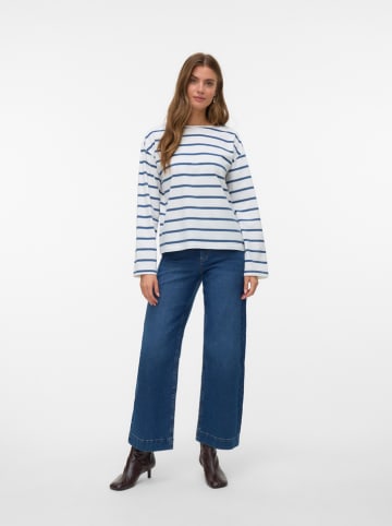 Vero Moda Longsleeve in Weiß/ Blau