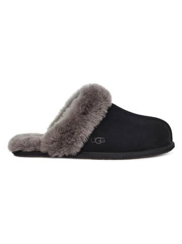 UGG Leder-Hausschuhe "Scuffette II" in Schwarz