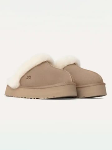 UGG Leren pantoffels "Disquette" beige