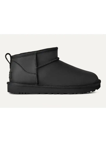 UGG Skórzane botki "Classic Ultra Mini" w kolorze czarnym