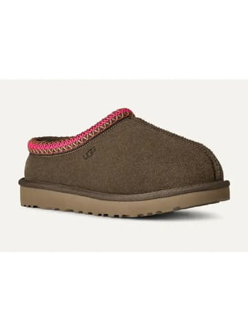 UGG Skórzane kapcie "Tasman II" w kolorze brązowym